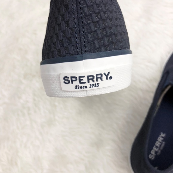 Sperry Top Side Seaside Emaboss Suede Navy US 10 - Picture 5 of 8